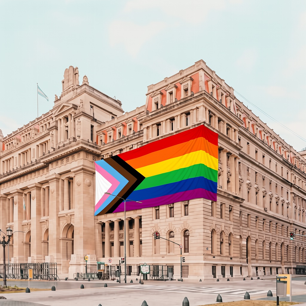 palacio de justicia con bandera palacio de justicia con bandera